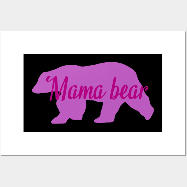 woman's mama bear Wall Art by samzizou